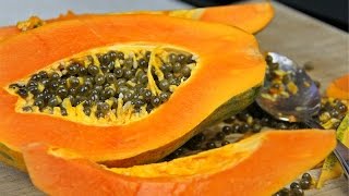 Papaya 101  How to Shop For Slice Peel Seed and Tell When A Papaya Is Ripe [upl. by Rosane761]