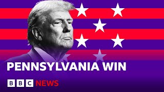 US election Trump projected to win Pennsylvania  BBC News [upl. by Annalise]