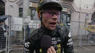 Primož Roglič gives us some news after his crash during stage 5 of the Giro dItalia 2023 [upl. by Claudine]