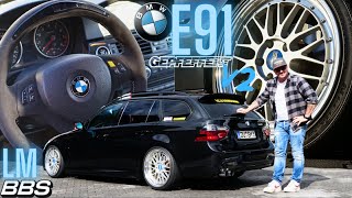 BMW E91 mit gepfeffert V2 mit Sturzdomlager und BBS LM [upl. by Rodney192]