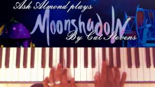 ♪♫ How To Play MOONSHADOW by Cat Stevens on Piano  Easy Chords [upl. by Kcirddehs]