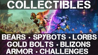 Ratchet amp Clank Rift Apart All Collectible Locations Bears Bolts Spybots Lorbs Armor Blizons [upl. by Ellebyam]