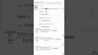 Zeta and Eta functions by GeoGebra feat WolframAlpha [upl. by Ilam862]