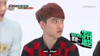 ENGSUB 130814 EXO WI CUT Handsomest ranked by DO [upl. by Ramah]