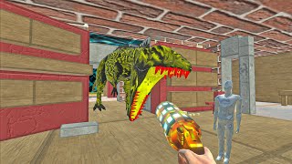 FPS ALONE WITH SAVAGE DINOSAURS IN DEADLY RUINS CAN I SURVIVEAnimal Revolt Battle Simulator [upl. by Schwitzer]