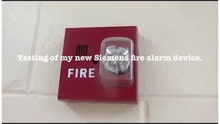 Testing of my new Siemens fire alarm device [upl. by Okikuy]