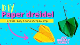 Paper Dreidel  Easy DIY Craft for Kids [upl. by Yralam792]