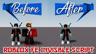 FE Roblox Invisible Script  Supports all Roblox Games and Roblox Executors  Pastebin  2024 [upl. by Alenson]