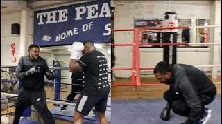 DILLIAN WHYTE FLOORS KUGAN CASSIUS WITH BRUTAL BODY SHOT IN SPARRING SESSION  CASSIUS v WHYTE [upl. by Enelyahs195]