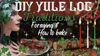 DIY Yule Log 🌲🪵 Foraging amp Baking a traditional Yule Log  Forest Witch [upl. by Yesnyl922]