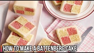 How To Make A Battenberg Cake Step By Step Recipe [upl. by Pisarik798]