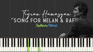 Song for melan and Rafik  Tigran Hamasyan 🎶  Piano Tutorial with Synthesia [upl. by Aliuqat]