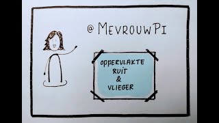 Oppervlakte ruit en vlieger berekenen  Wiskunde uitleg vmbo [upl. by Euseibbob]