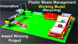 integrated waste management plastic recycling working model for science project diy  howtofunda [upl. by Schofield]