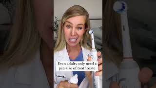 How much toothpaste A pea size amount toothpaste dentist teeth [upl. by Ecinej]