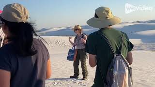 Sunset Stroll with a park ranger amp sand sledding at White Sands National Park [upl. by Minnnie]