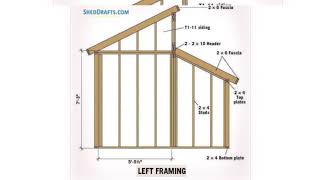 10x10 Clerestory Shed Plans Blueprints [upl. by Trakas]