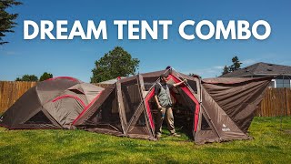 This tent does it all Snow Peak Living Shell Long Pro review docking with Land Breeze Pro 4 [upl. by Aleil]