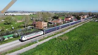 TRENI NIGHTJET ÖBB in ARRIVO a ROMA con E402B in DIRETTISSIMA e LINEA LENTA [upl. by Eledoya]