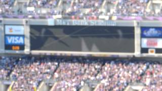 Baltimore Ravens Wildcard Playoff 2012  PreKickoff Video Montage and Seven Nation Army Crowd Chant [upl. by Ttocserp]