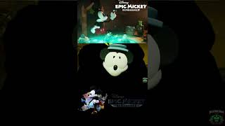 Mickeys makes a new friend Shadow Blot in Epic Mickey Rebrushed youtubeshorts [upl. by Llerruj]