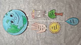 world environment day craft ideas environment day activity Environment day drawing posterart DIY [upl. by Onaicilef]