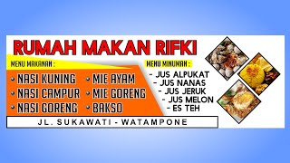 Tutorial CorelDraw  Cara Buat Spanduk Rumah Makan [upl. by Puklich727]