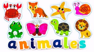 Vocabulario para niños pequeños ¡Aprendamos los nombres de los animales ¡Números del 1 al 10 [upl. by Norel]