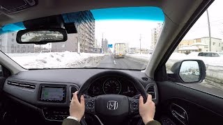 【Test Drive】2018 New HONDA VEZELHRV HYBRID Honda SENSING 4WD  POV City Drive [upl. by Ayian]