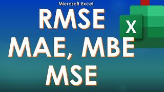 How to Calculate RMSE MAE MSE MBE in Excel  Simple and Fast Way [upl. by Rudolfo702]