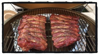 Costillas de Res Ahumadas  Smoked Beef Ribs BGE [upl. by Barnabe97]