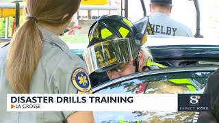 Gundersen Health System hosts rural disaster scenarios with local fire departments and students [upl. by Aicala]