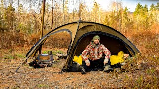 Hot Tent Camping Solo Overnighter  Part 1 [upl. by Naleek]