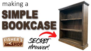 Woodworking Making a simple bookcase with hidden storage [upl. by Raynard594]