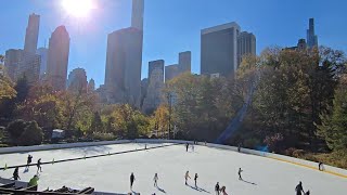 ice skating at Wollman rink Central Park [upl. by Enomyar]