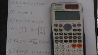 Vector Cross Product Using Casio Fx991ES Plus [upl. by Nahbois]