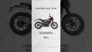 Guerrilla 450 EMI amp Income Calculation royalenfield guerrilla450 [upl. by Meikah]