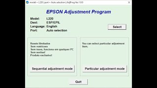 👍 Epson L220 download free resetter  reset by Yourself [upl. by Hance]