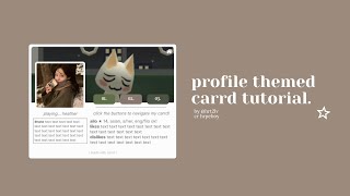 profile themed carrd tutorial ✦ cr hrpeboy [upl. by Ettenauq]