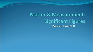 Significant Figures Part 1 [upl. by Jar241]