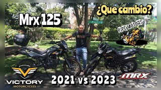 MRX 125 MODELO 2021 VS 2023 que cambio entre modelos 🔥🔥🔥💪💪 [upl. by Cain767]