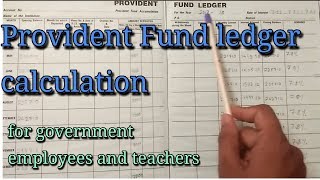 Provident fund ledger calculation  How to make provident fund ledger [upl. by Beedon117]