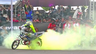 Atraksi Motor Keren by Loenpia Xtreme Semarang TEGAR META  Kejuaraan Freestyle Jogja Bike Festival [upl. by Lateh]