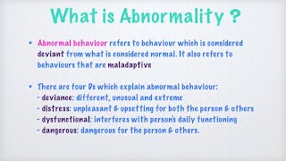 Meaning of abnormality abnormalpsychology psychologicaldisorders [upl. by Birck]