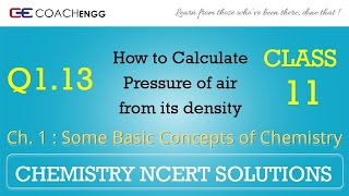 Some Basic Concepts of Chemistry Q113 Chapter 1 NCERT solutions CHEMISTRY Class 11 [upl. by Anne-Corinne]