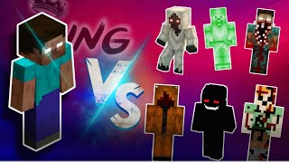 herobrine vs all Minecraft mob and enititys or main stave vs herobrine [upl. by Isiah]