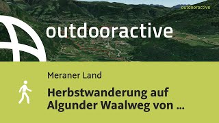 FlyoverVideo Herbstwanderung auf Algunder Waalweg von Unter Vertigen nach [upl. by Ewart]