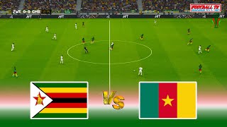 ZIMBABWE vs CAMEROON  Africa Cup of Nations Qualifiers  Full Match All Goals  PES 2021 Gameplay [upl. by Clarke134]