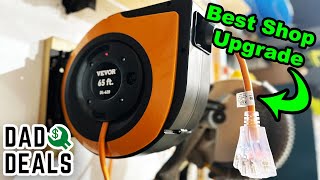 Every Garage Workshop Needs This  VEVOR Cord Reel Tool Review  Dad Deals [upl. by Anilek]