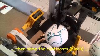 LEGO Mindstorms Mini Globe Plotter [upl. by Enileda84]